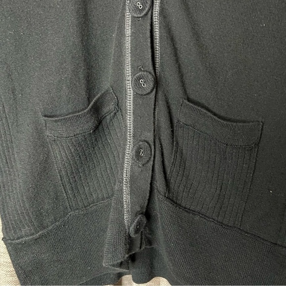 Y2K American Eagle Black V Neck Lightweight Cardigan Size Medium - Picture 5 of 13